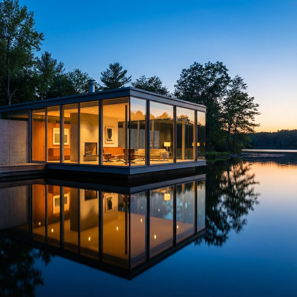 Glass Pavilion, a structure interacting with nature